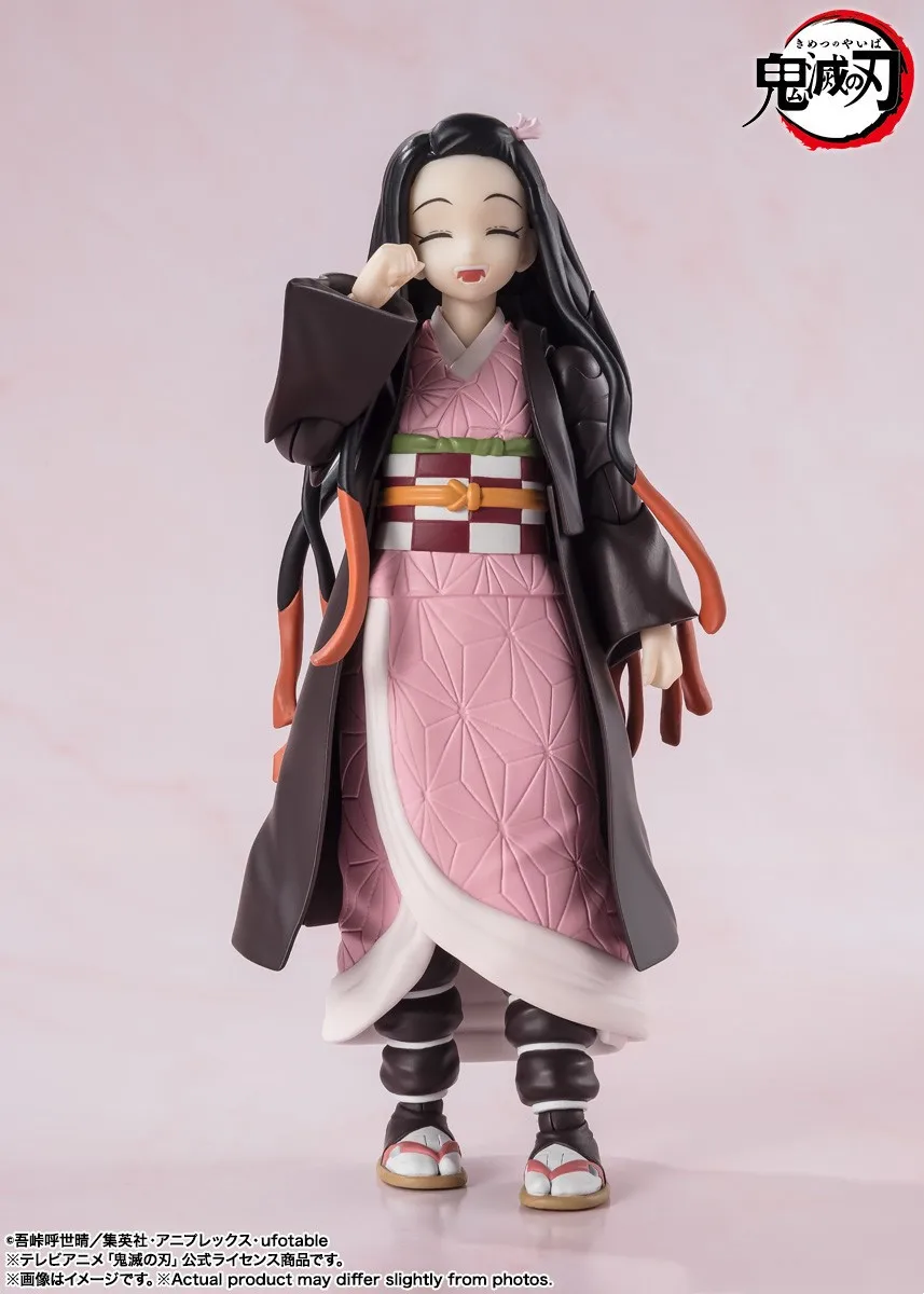 الأصلي بانداي S.H.Figuarts أنيمي الشكل شيطان القاتل كامادو Nezuko Tanjirou Tomioka Giyuu Action Figurine Kimetsu no Yaiba Toy