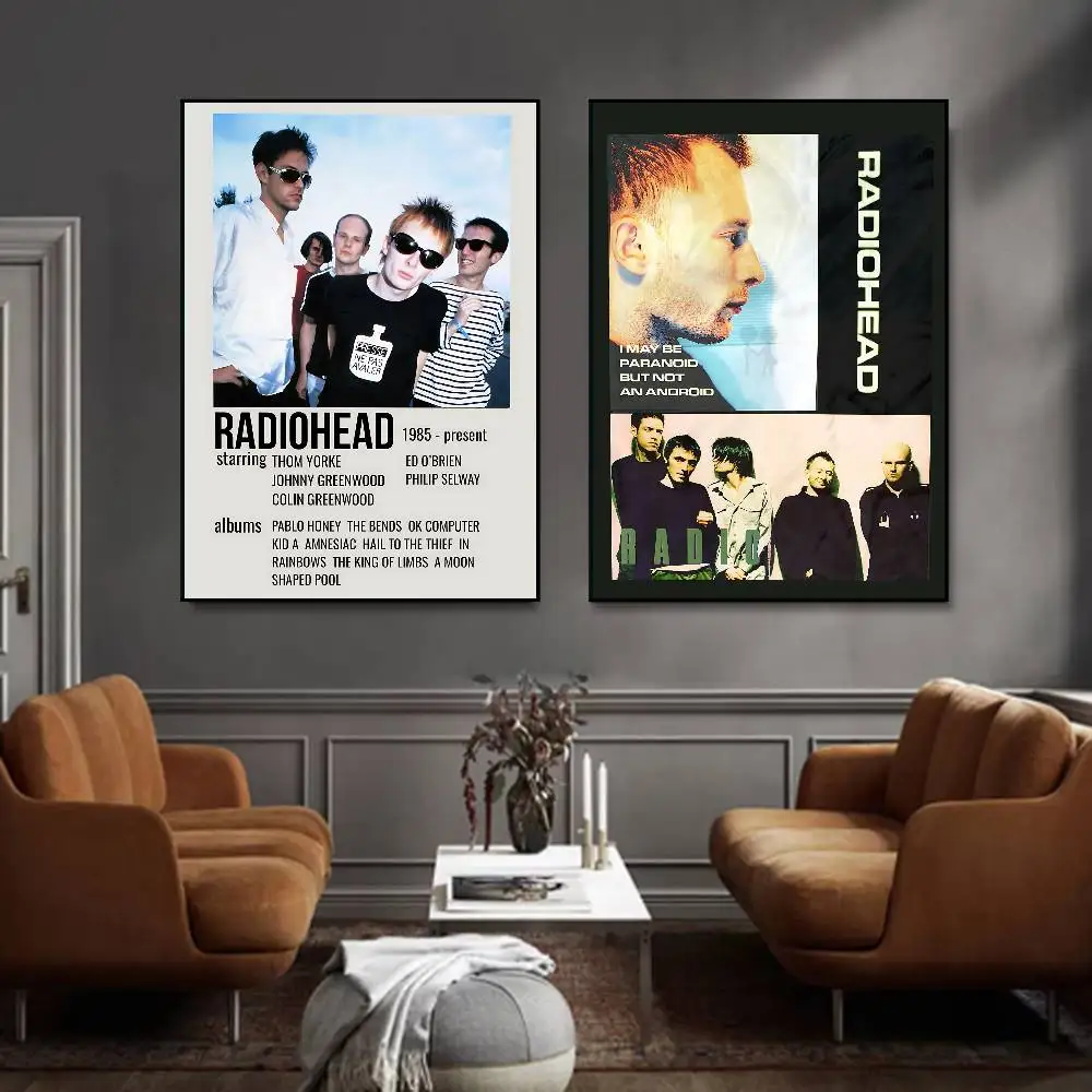 Rock Band R-RadioheadS Posters Living Room Bar Cafe Quality Canvas Vintage Style Comics Painting Art Home Wall Decor Picture
