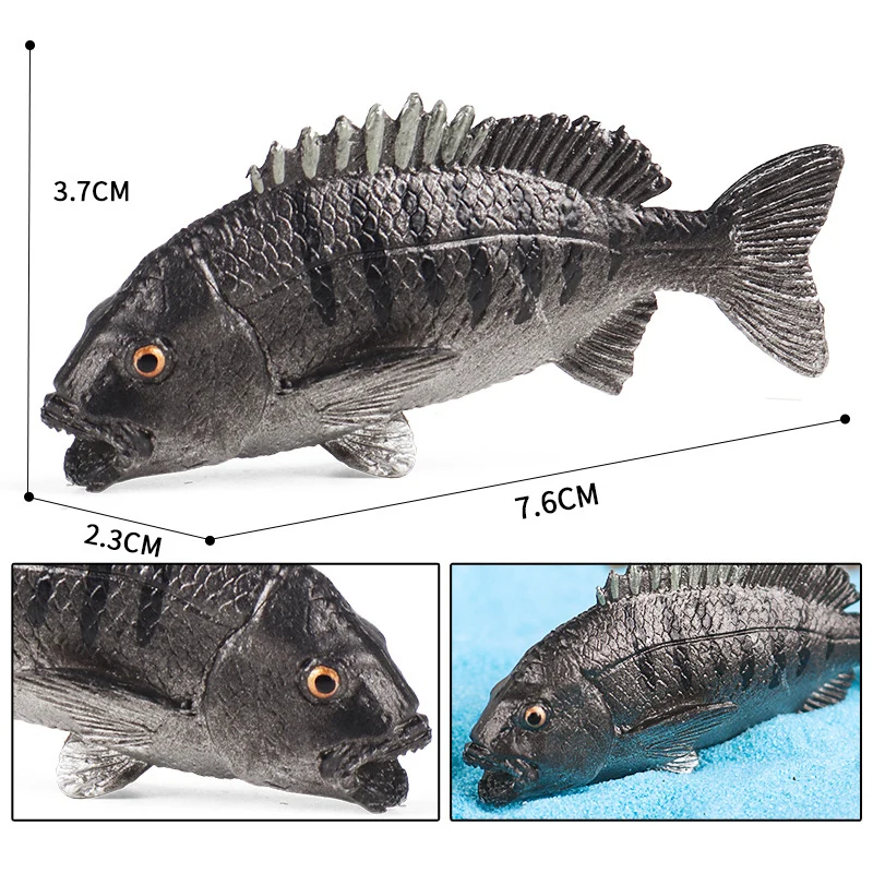 Simulation Marine Sea Life Tuna Salmon Fish Figurines Action Figures Ocean Animals Fish Model  Educational Toys for ChildrenGift