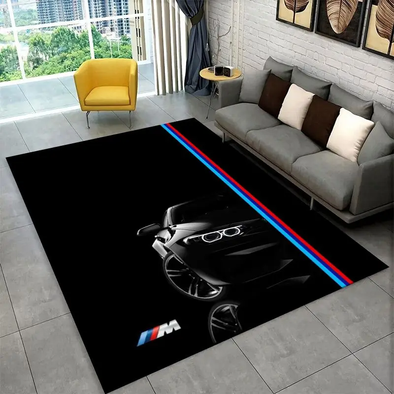 Racing Car B-BMW Non-Slip Area Rug for Living Room,Bedroom,Playroom,Soft Carpet Floor Mat Home Decor Rug  Room Gift