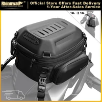 Rhinowalk-bolsa trasera para motocicleta, bolsa impermeable para asiento trasero de motocicleta, 12L-18L, carcasa dura expandible, mochila para equipaje con Motor, funda para conductor