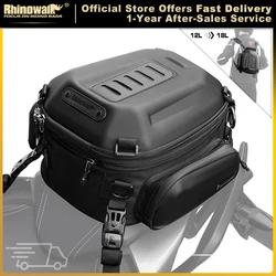 Rhinowalk Motorcycle Tail Bag Waterproof Motorbike Rear Seat Bag 12L-18L Expandable Hardshell Motor Luggage Backpack Rider Case