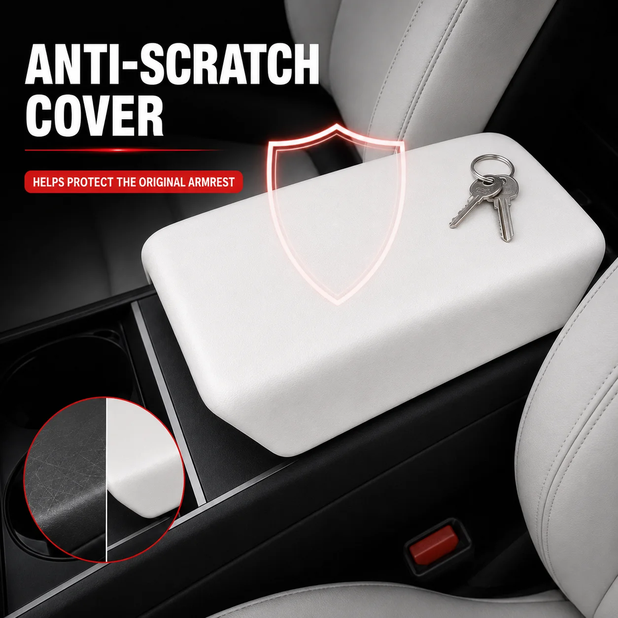 Center Console Armrest Protective Cover Compatible with Tesla Model YL 6-Seat 2026 Anti-Scratch Interior Accessory