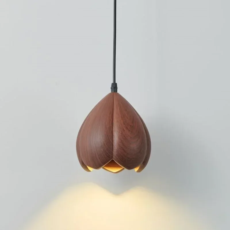 Nordic Creative Flower Bud Pumpkin Resin Decorative LED Chandelier Bedroom Study Dining Room Lighting Fixtures Dropshipping