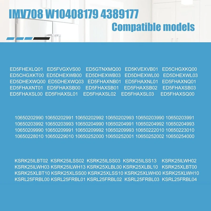 أبنو-وا 10408179 2304757   IMV708 صمام مدخل مياه الثلاجة لدوامة، كينمور، مايتاج، كيتشن ايد، أمانا، ثلاجة ايكيا