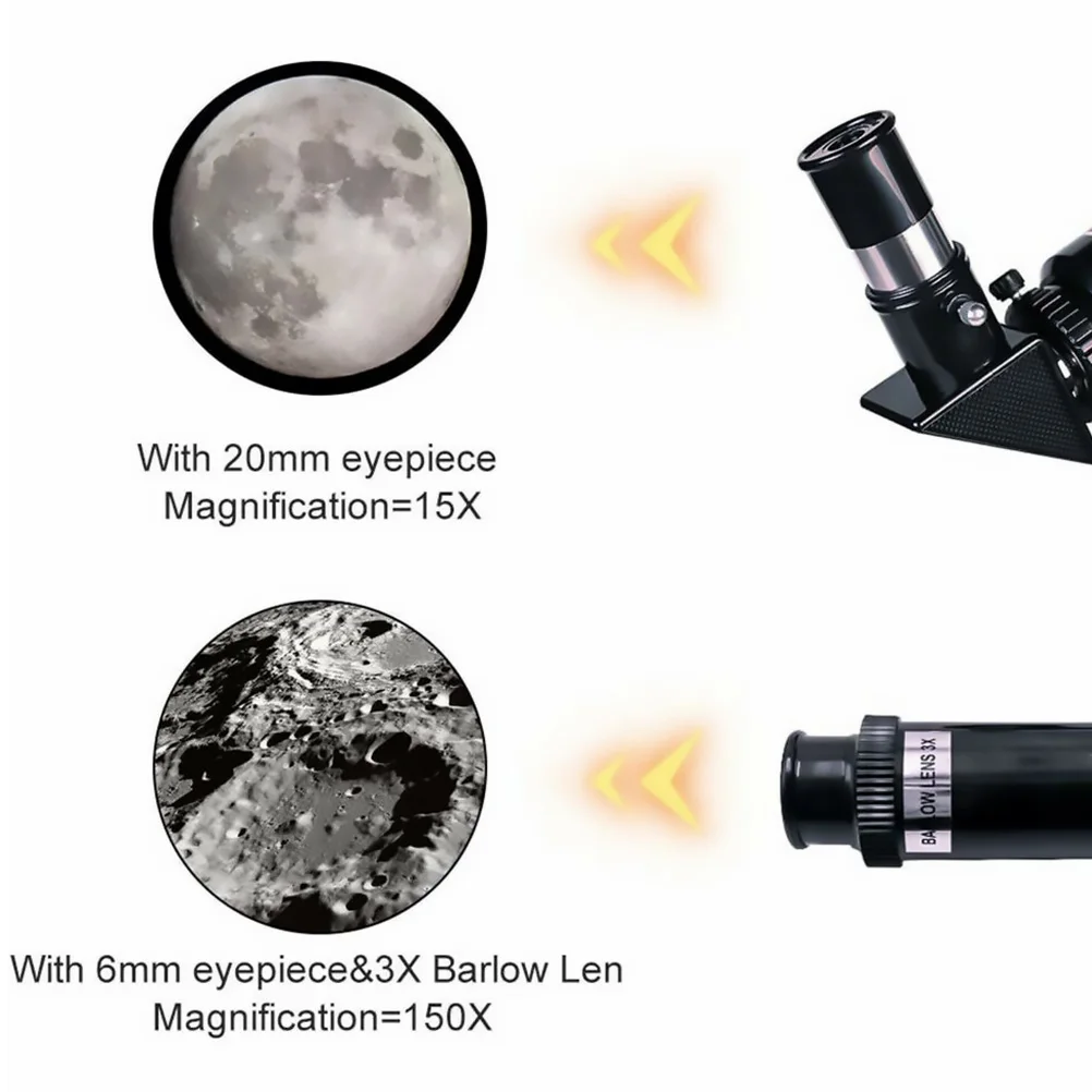 

1 Set 150X High-Magnification Astronomical Telescope Transparent Lens Kids Stargazing Outdoor Tripod Aluminum Alloy Monocular