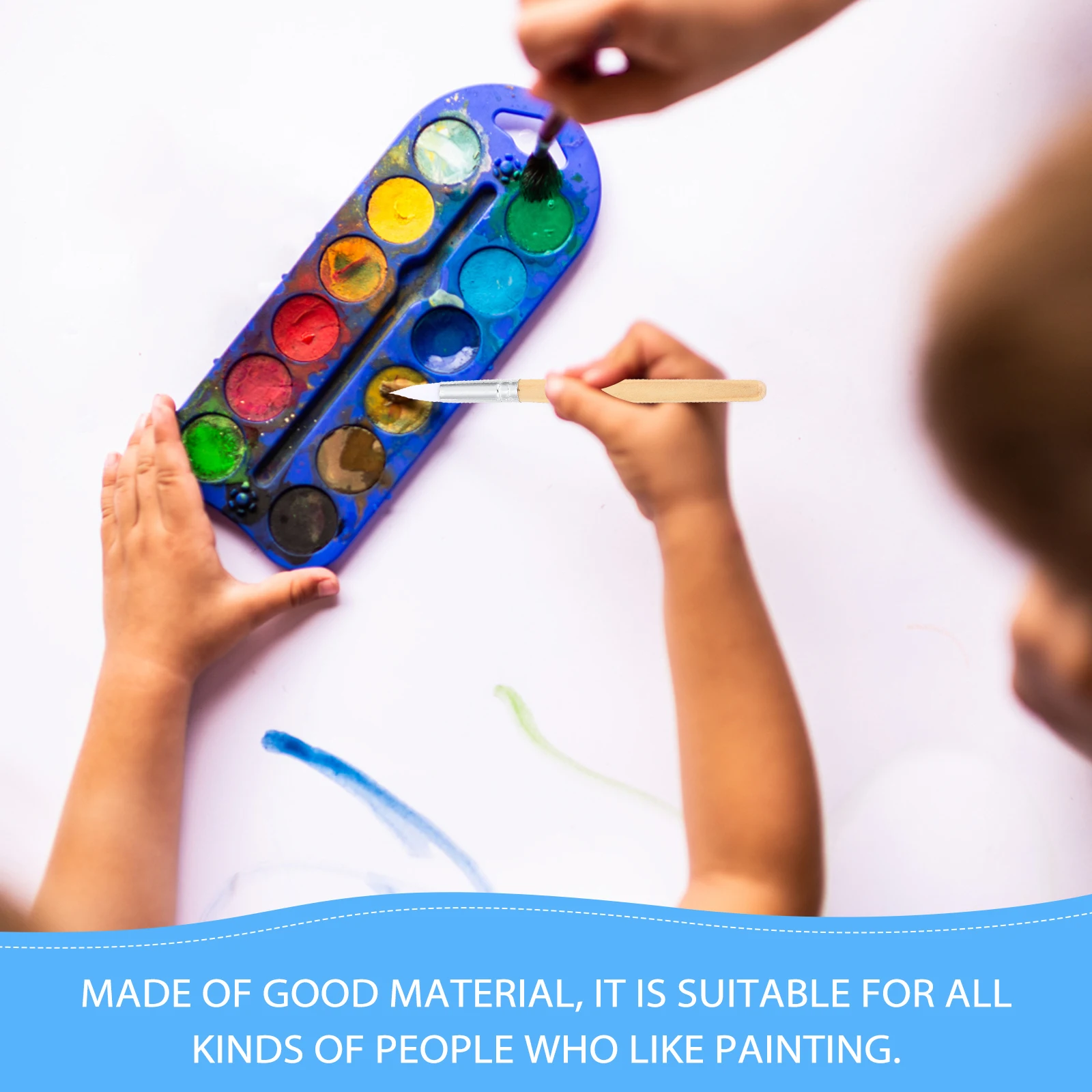 

6 PCS Brush Set Oil Painting Brushes for Kids Watercolor Tool Children's Drawing Wooden Supplies Beginner