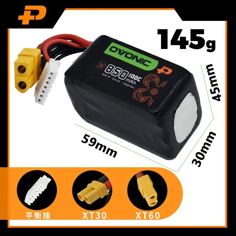 Bateria Lipo para Avião RC FPV, Helicóptero e Peças Drone, 850mAh, 14.8V, 22.2V, 100C, 4S, 6S