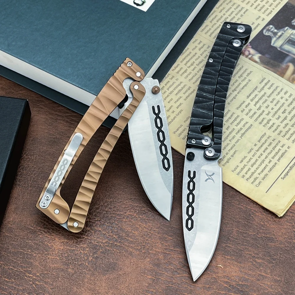 

Высококачественный складной нож HUAAO для улицы, стальная ручка 420, лезвие D2, портативный нож для кемпинга, EDC, многофункциональный инструмент для выживания