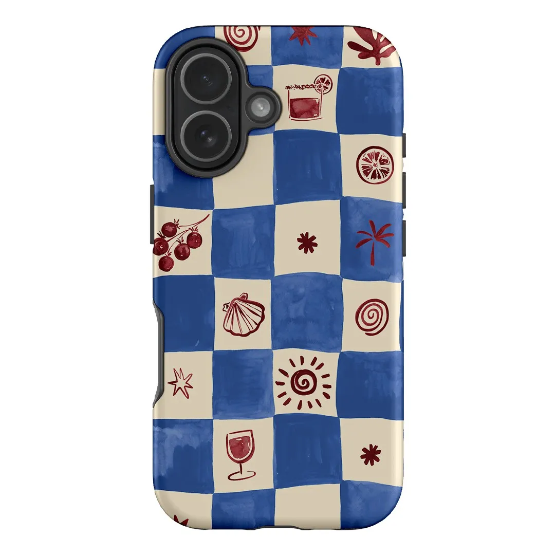 Afternoon Mezze Cornflower Phone Case for iPhone 17 16e 16 15 14 13 12 11 X XS XR XSMAX 7 8 Air Pro Max Plus Luxury Double-layer