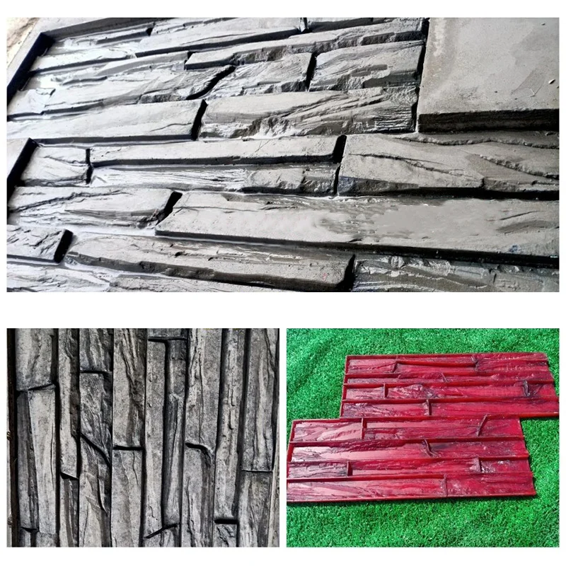 Stone Wall Pattern Mold Cement Imitation Embossed Antique Brick Culture DIY Stamped Floor Mold