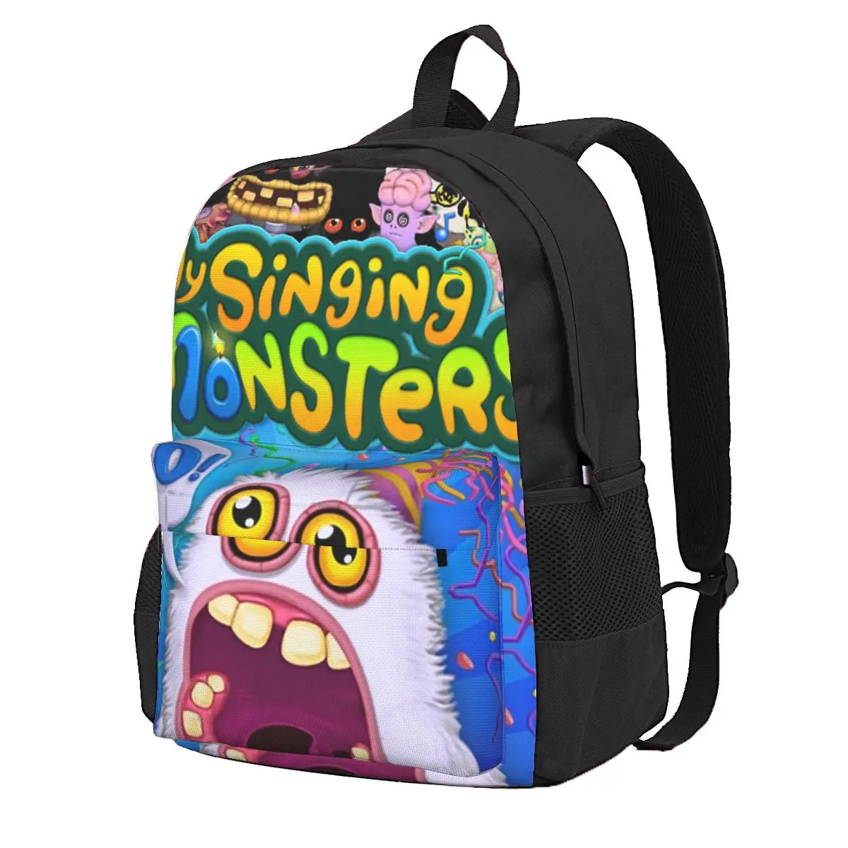 Wubbox My Singing Monsters  Student Backpack School Bag Hiking Travel Daypack for Men Women Fashion Bookbag Shoulder Bags