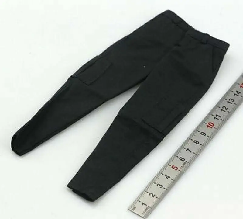 

1/6 Scale Black Trendy Soldier Casual Pants Model for 12" Figure Doll Toys