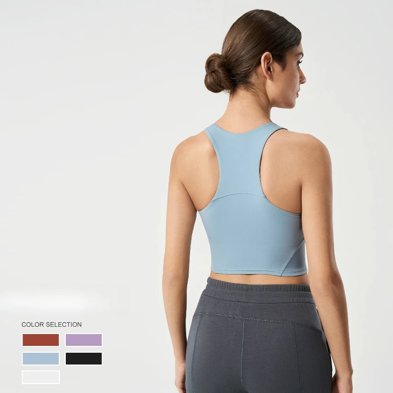 

Women's Sports Tank Top Yoga Fitness Running Top With Chest Pad Shockproof Underwear