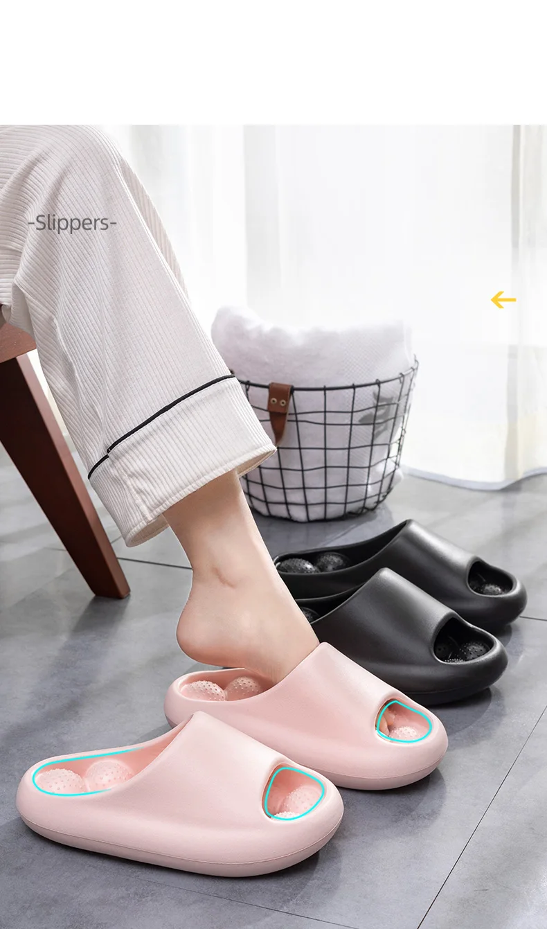 TZLDN Ergonomische EVA-Badehausschuhe für Unisex, wasserlaufsichere Massage-Hausschuhe, bequeme, atmungsaktive Freizeit-Hausschuhe – Detail 3