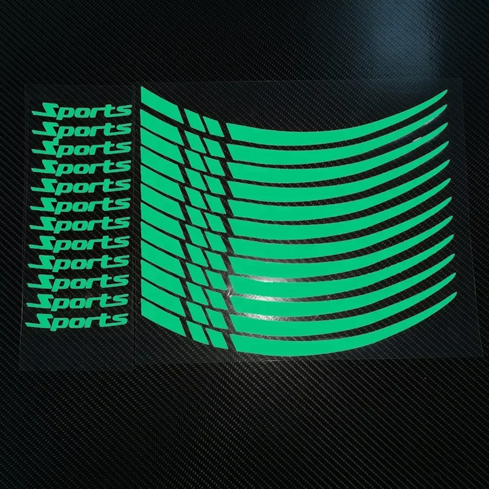 Motorcycle accessories Wheel Decals Stickers 12PC/set Wheel Rim Stripe Tape Stickers 18-21 Inch Wheels Reflective Sticker image 5