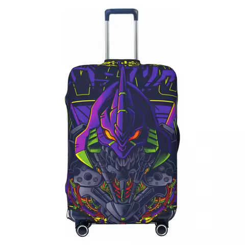 Custom Funny E-Evangelions Luggage Cover Protector Elastic Mecha Style Cartoon Comic Travel Suitcase Covers