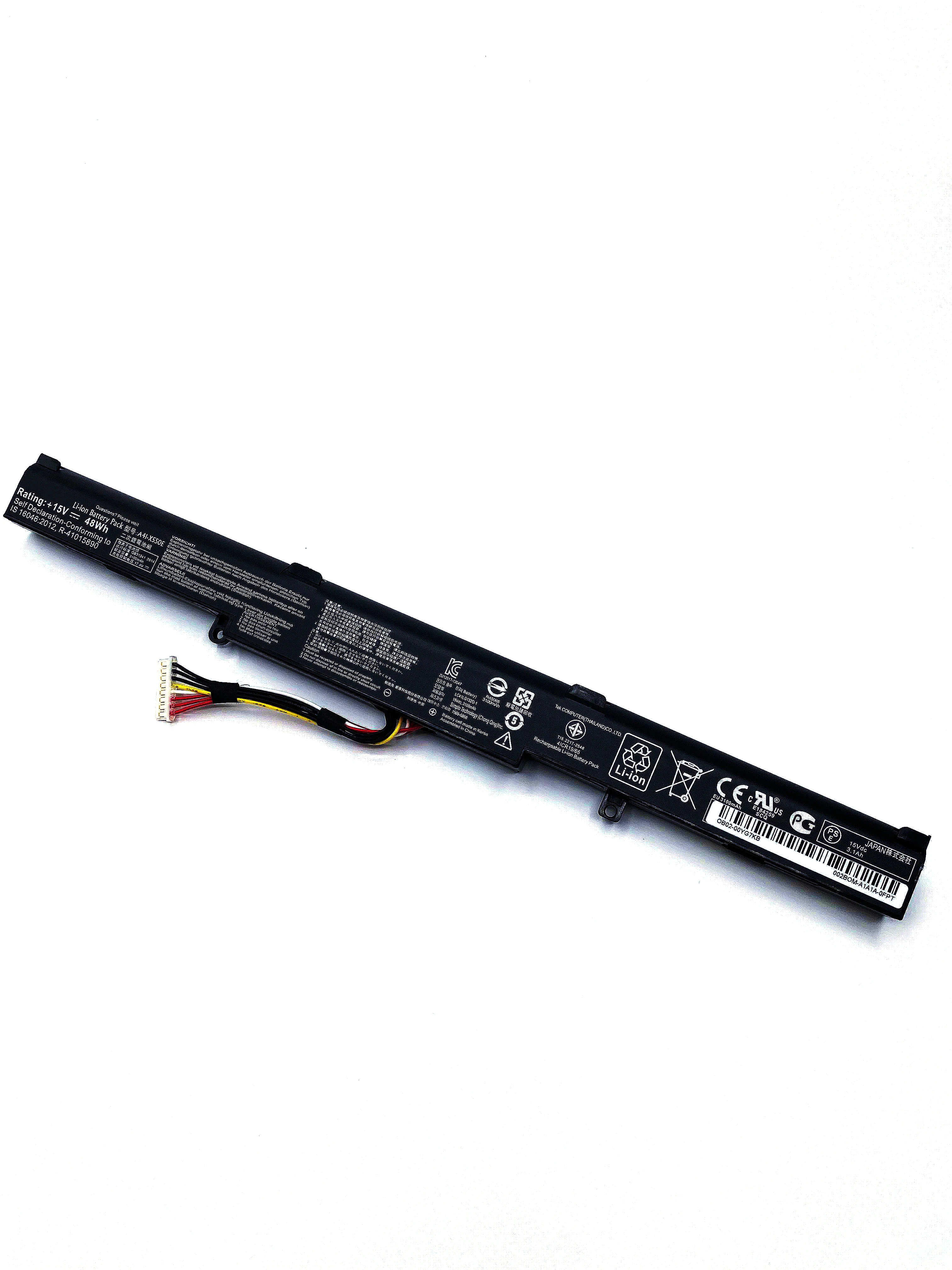 A41-X550E Laptop Battery For Asus X450 X452 F550 K550 A550 F552 K450 P450 P550 R409 R510 X751MA X751L X750JA Series 15V 48Wh