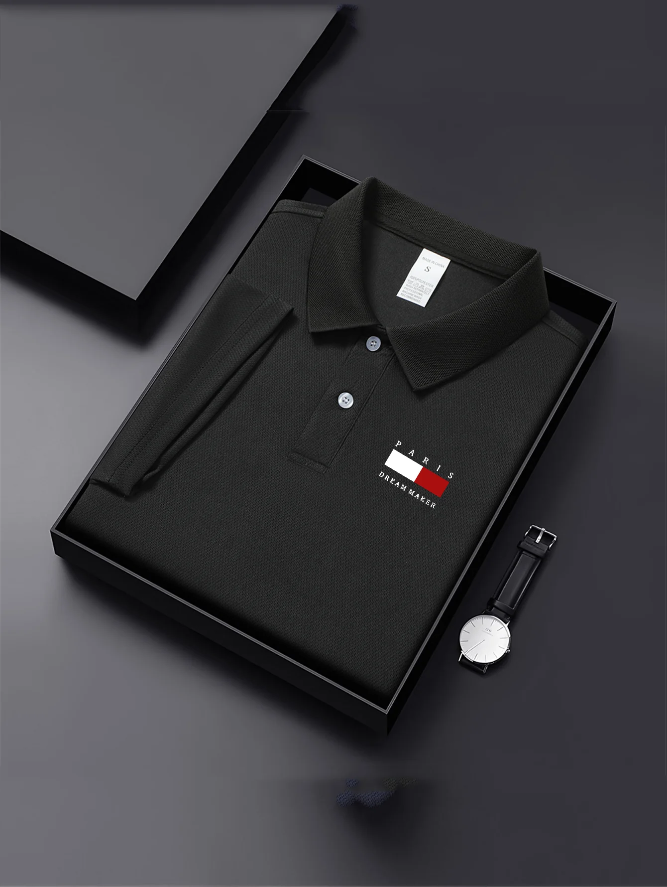 Polo respirant bleu marine pour homme, décontracté, manches courtes, léger, pour le travail quotidien, la plage et les sports d'été