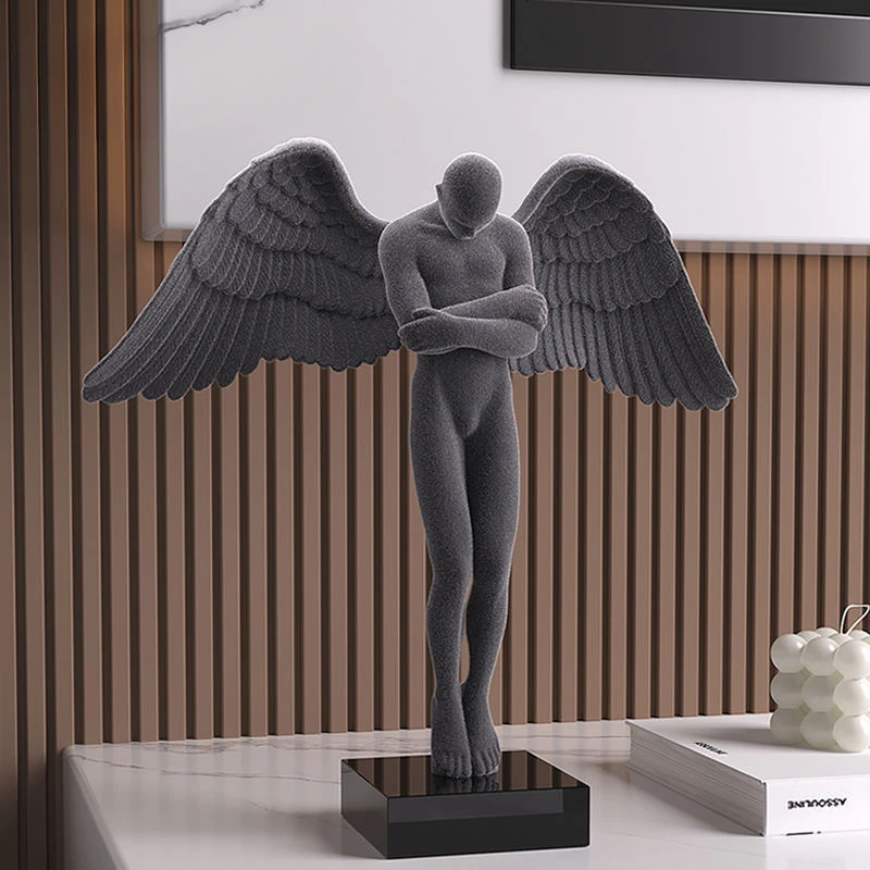 Statue d'ange de contemplation, Sculpture artistique abstraite, accessoires de décoration de Table, salon, meuble TV, décoration de maison, cadeau