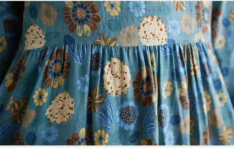 Robe longue d'automne pour femmes, style Boho, décontractée, plage, coton, lin, élégante, col rond, Vintage, Maxi, ample, vêtements pour femmes