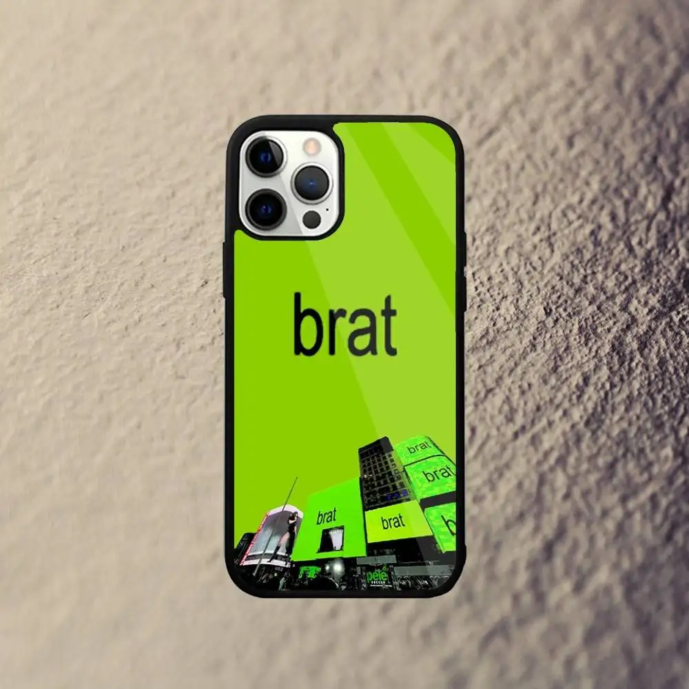 حافظة هاتف Charli XCX Brat لهاتف iPhone 17,16,15,14,13,12,11,Pro,Max,Plus,Mini,SE4,E شحن لاسلكي Magsafe مغناطيسي