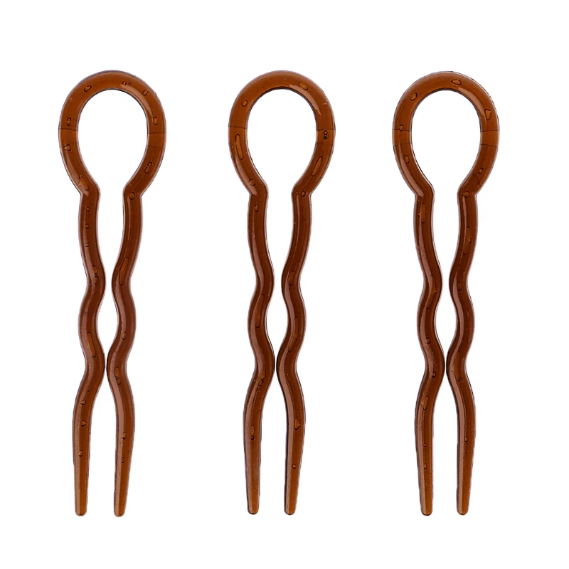 3 Buah Alat Garpu Kepang Gaya Rambut Garpu Rambut Bentuk Klip Garpu Pin Aksesori Dropshipping