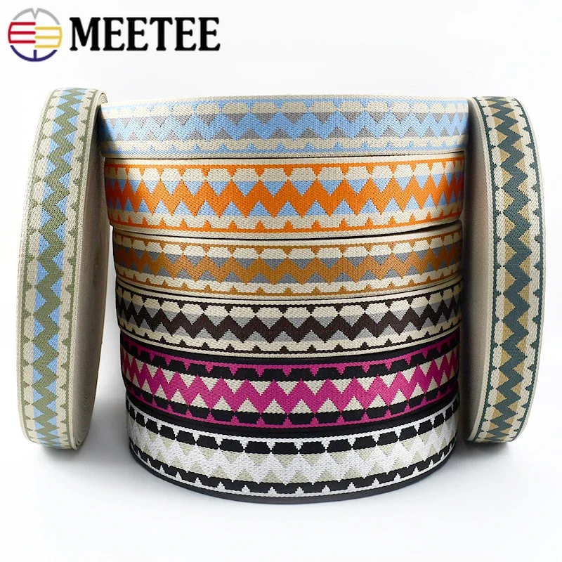 Meetee 38/50mm Nylon Webbing Tapes Luggage Strap for Bag By Meter Clothes Decoration Ribbon Sewing Trimming Band Accessories