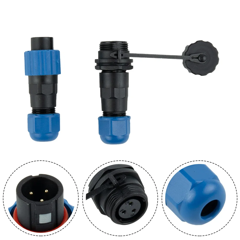 SP13 IP68 Certified Inline Aviation Connector 2 3 4 5 6 7 Pin with PA66 Housing and Gold Plated Copper Terminals for Long Life