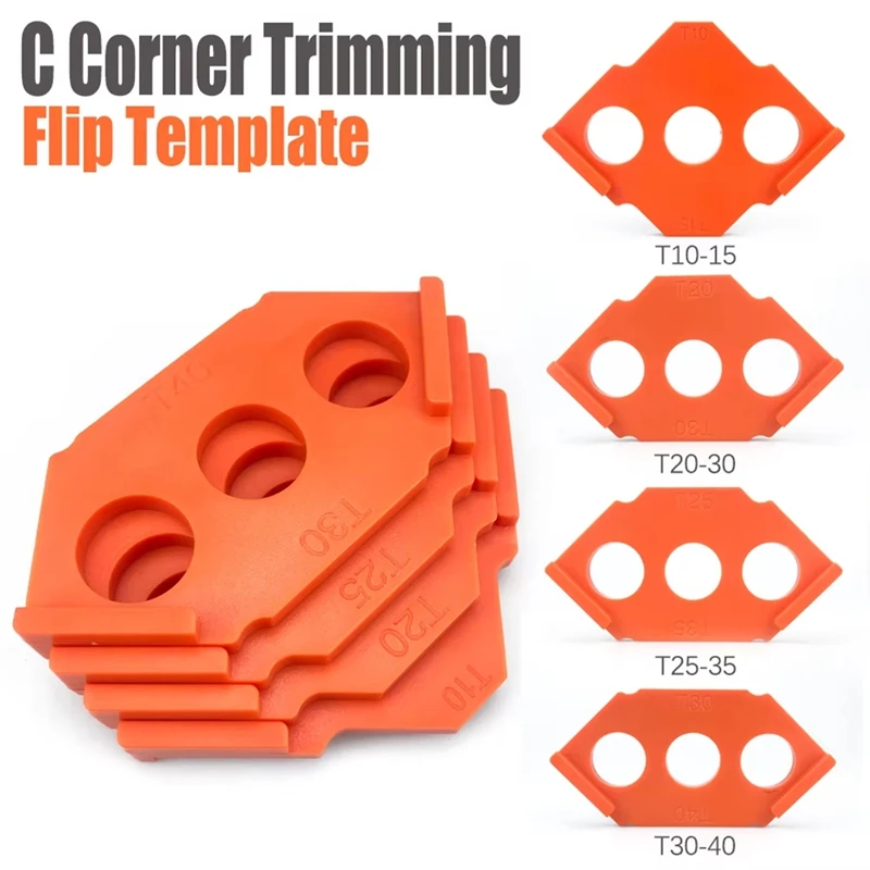 M11k4pcs Arc Template Trimming Machine Engraving Machine Round Corner Template T Gauge Electric Wood Milling Tools