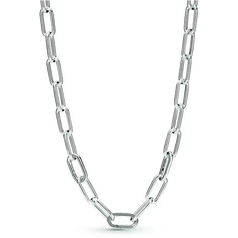 Bild 4: 2025 Trendige Mode 45-60CM Silberne Schlangenkette Halskette Anhänger Geeignet für Original-Perlenschmuck DIY Schmuck Geschenke