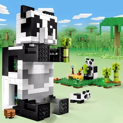 My World Panda Paradise Model Building Blocks Bricks With figure Bricks Decoration Toy children's Puzzle Assembly for Kids Gifts