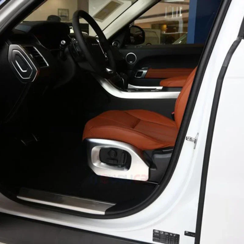 

For Landrover Range Rover Vogue L405 Autobiography Sport 14-17 ABS Silver Car Seat Side Cover Trim Interior Car Accessories