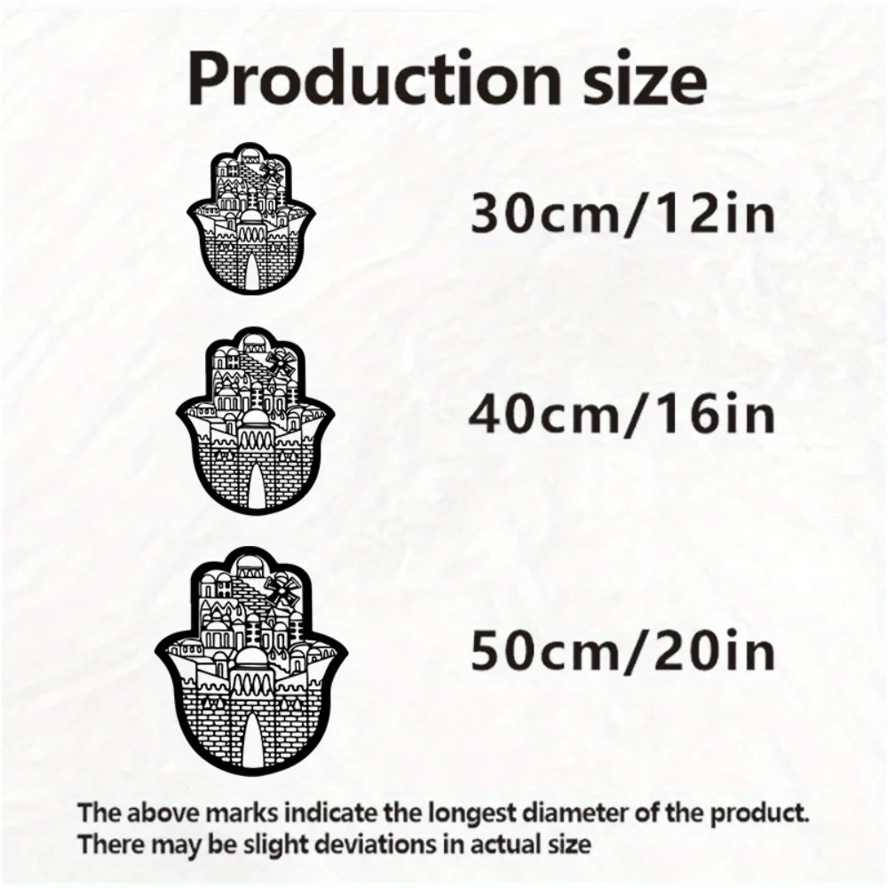 CIFBUY Iron Wall Art Islamic Architecture Jerusalem Holy City Metal Sculpture Weatherproof Rustic Home Decor view 6