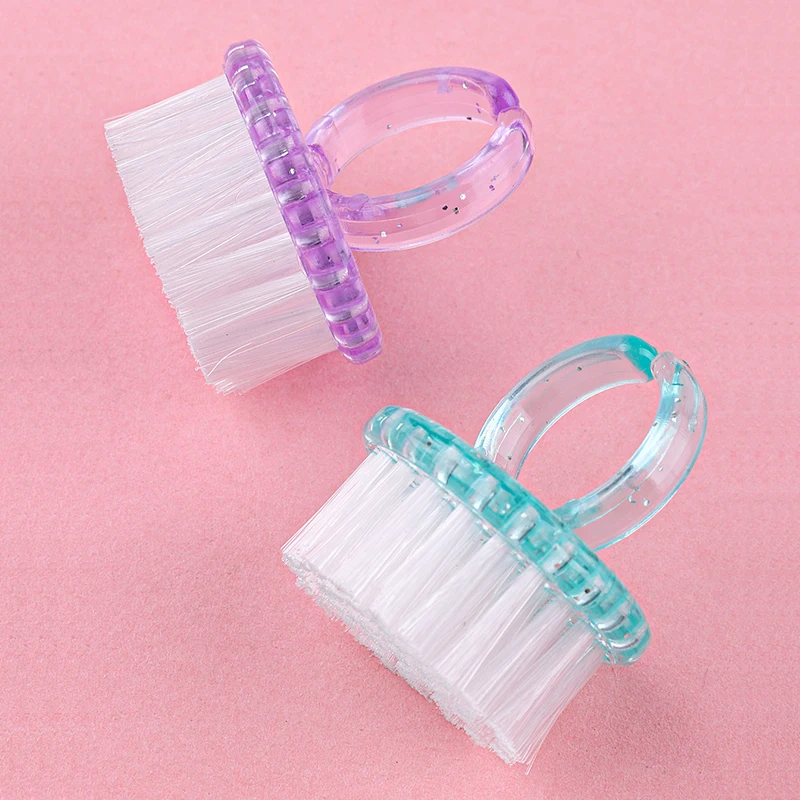 2Pcs/4Pcs/10Pcs Mini Nail Cleaning Brushes Plastic Handle Grip Cleaner Scrubbing Pedicure For Manicure Multifunctional Brush
