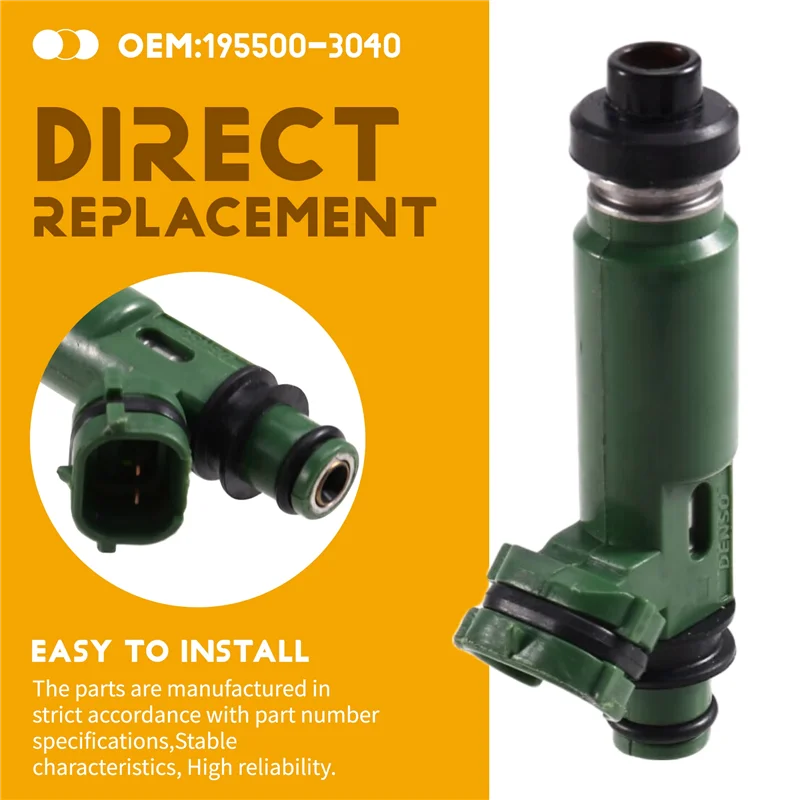 

OB-4PCS Fuel Injectors 195500-3040 For Mazda Kia 1.8L L4 1997-1998