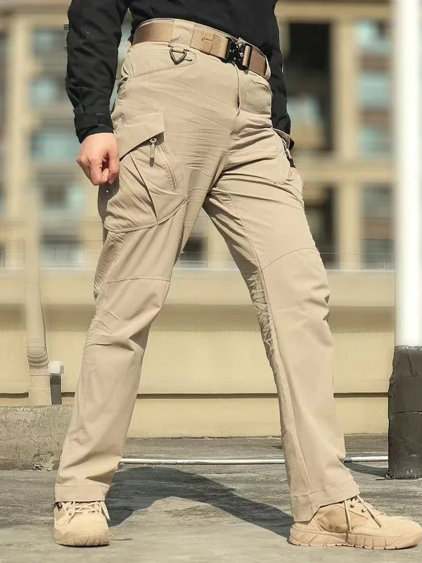 

Tactical Outdoor Summer Casual Pants for Men Wear Resistant Multi ket Workwear Umbrella Soldier Long Pants Mountain Climbi...