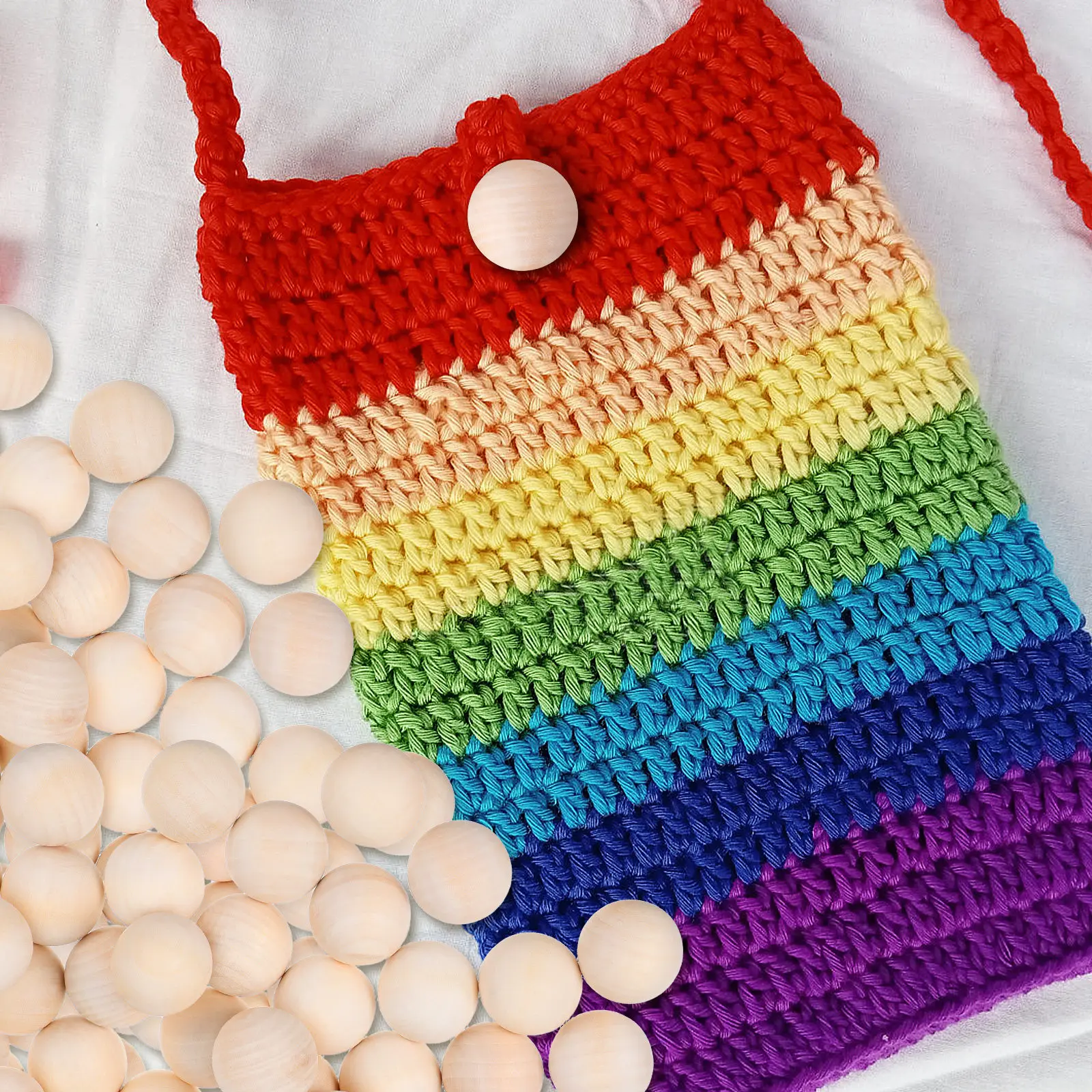 

120Pcs Mini Wooden Spheres Solid Unfinished Craft Balls Smooth Round Beads for DIY Ornament Making Painting Staining Decorating