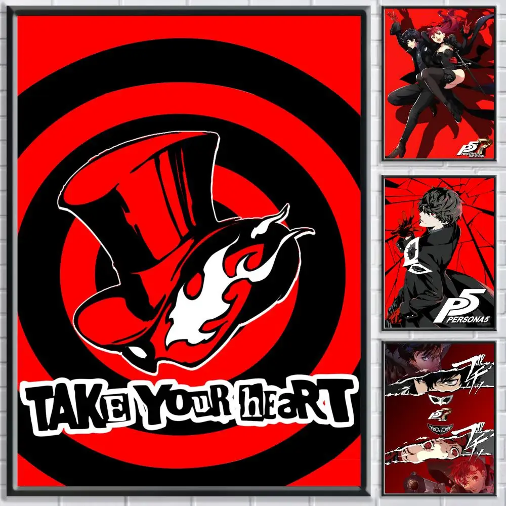 ملصق كلاسيكي Anime P-P-PeRSOnaS 5 عالي الدقة ذاتي اللصق مقاوم للماء مثالي للمنزل والمكتب وغرفة النوم هدية رائعة #1