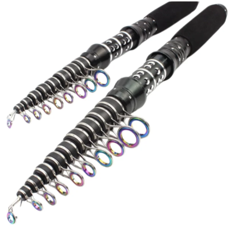 Caña telescópica de carbono mini – Sección corta para pesca marítima - imagen 4