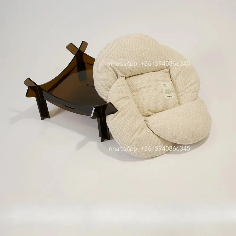 Pet nest cushion acrylic cat nest small dog nest cat bed decoration Ocean board birch wood structure comfortable pet nest