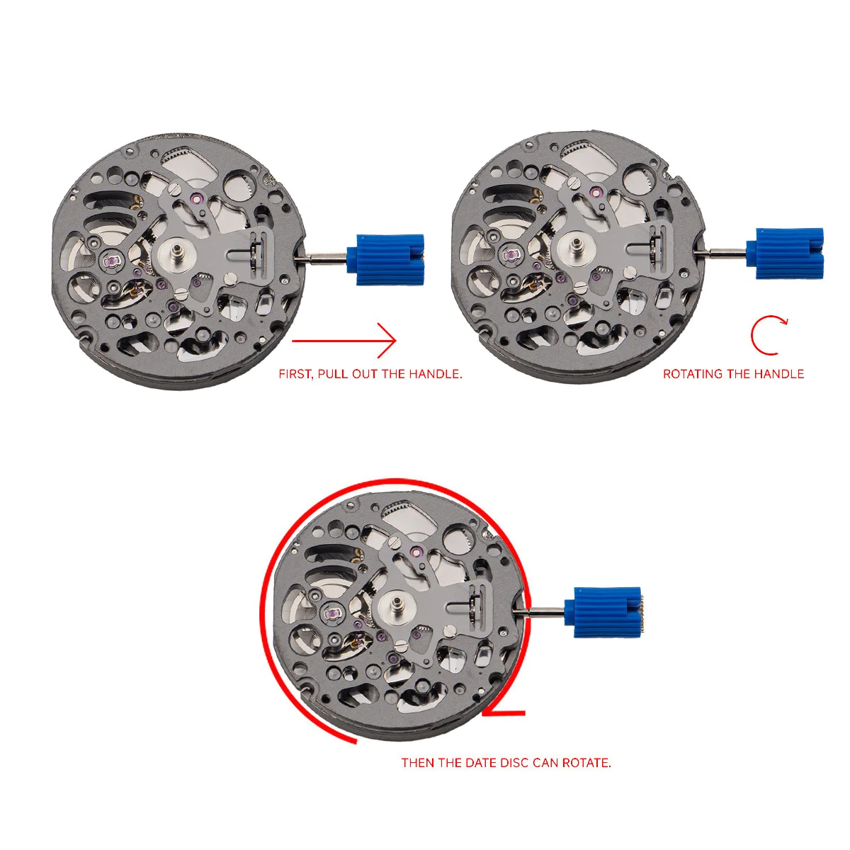 Japan Original NH71 NH72 NH70 High Accuracy Skeletonized Movement Automatic Self-winding 24 jewels Mechanism Modification Parts view 6