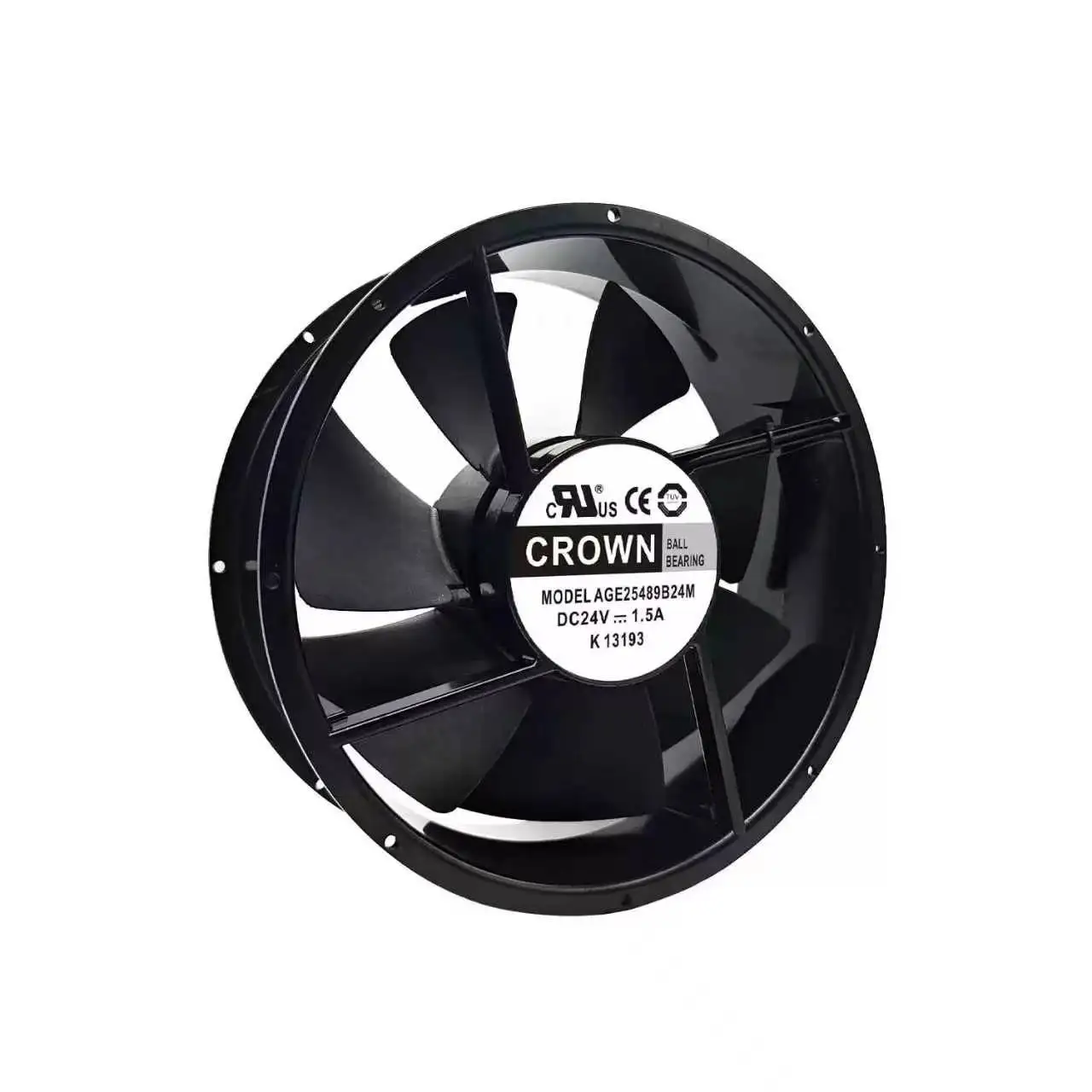 For CROWN AGE25489B24M DC 24V 1.5A 25489 254x89mm Round Dual Ball Bearing Metal Welder Server Inverter Chassis Case Cooling Fans
