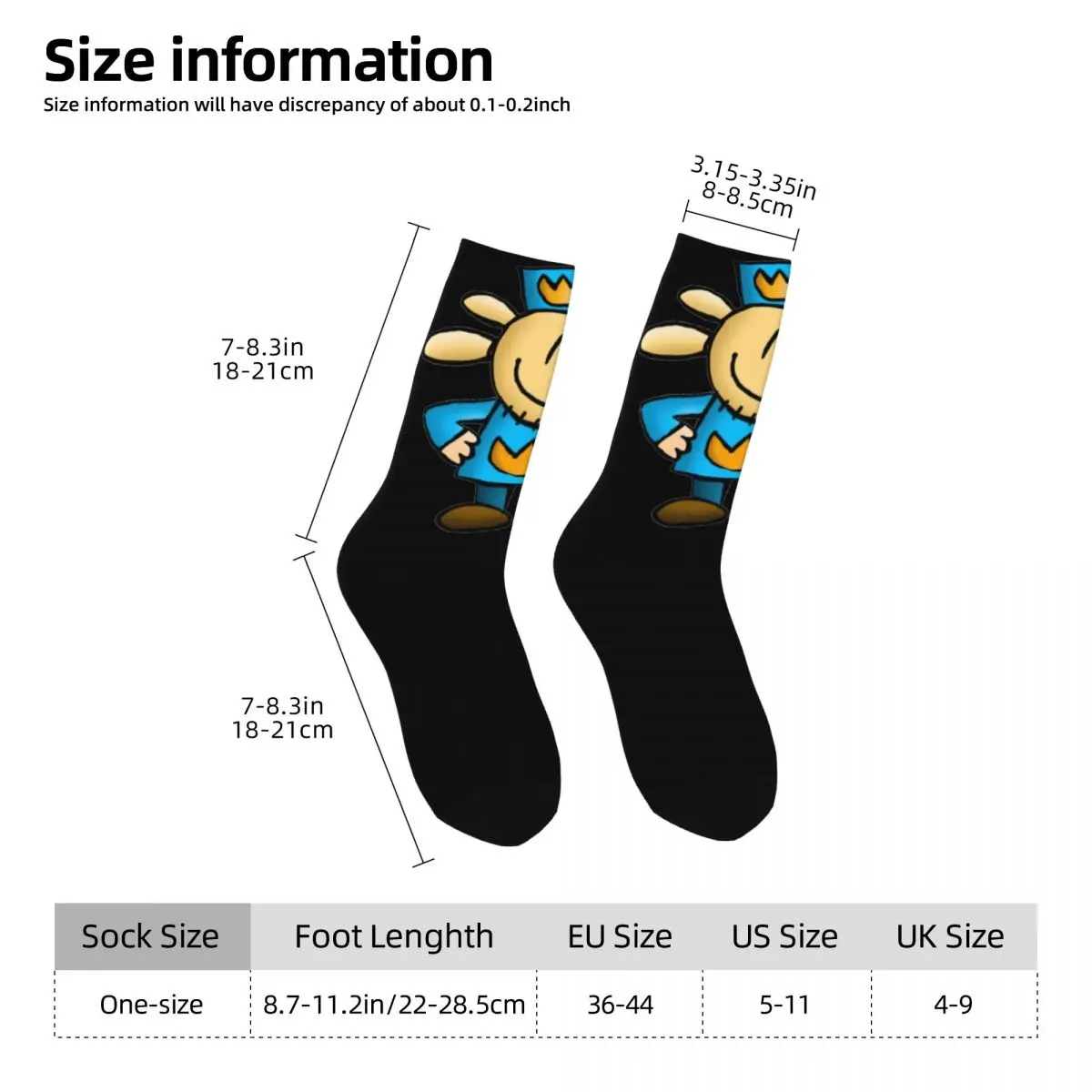 Funny Dog Comic Merch Socks para homens e mulheres, meias flexíveis de tubo médio de alta qualidade, presentes de aniversário Idea, quente