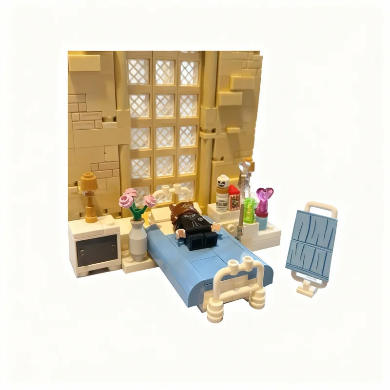 425pcs MOC Harry The Hospital Wing Model Building Blocks Christmas Gift Toys Architecture Collection DIY Assemble Birthday Art