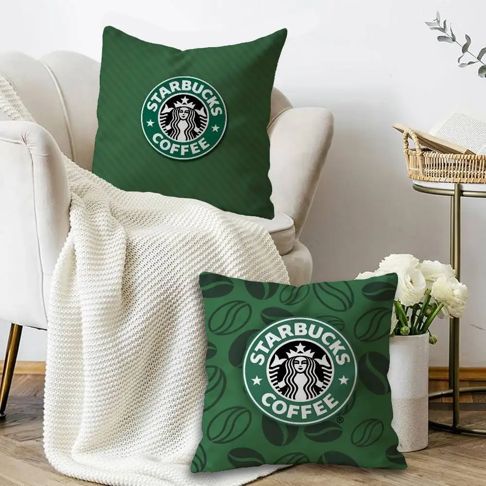 Cool S-Starbucks LOGO Pillow Cover for Bedroom Room and Living Room Sofa Decorative Cushion Cover