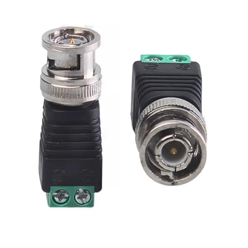 5pcs Adapter Converter BNC Male to AV Screw Camera CCTV Video Security System Balum Terminal Coaxial Coax CAT5 BNC Male AQJG