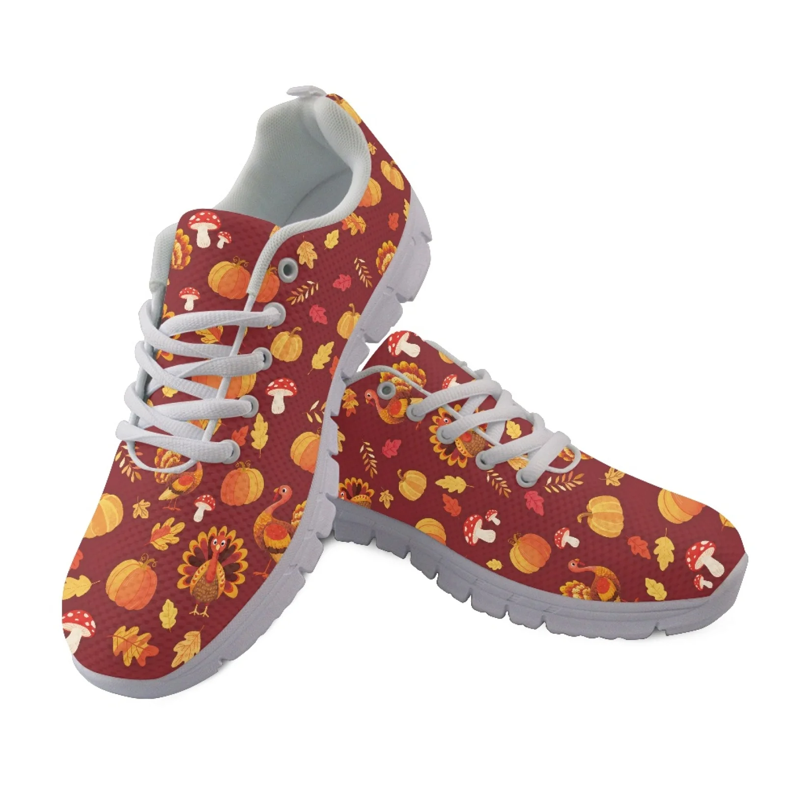 Coloranimal Mexican Turkey Art Soft Athletic Sneaker for Women Mesh & EVA Sole Tennis Sneakers Fashion 2026