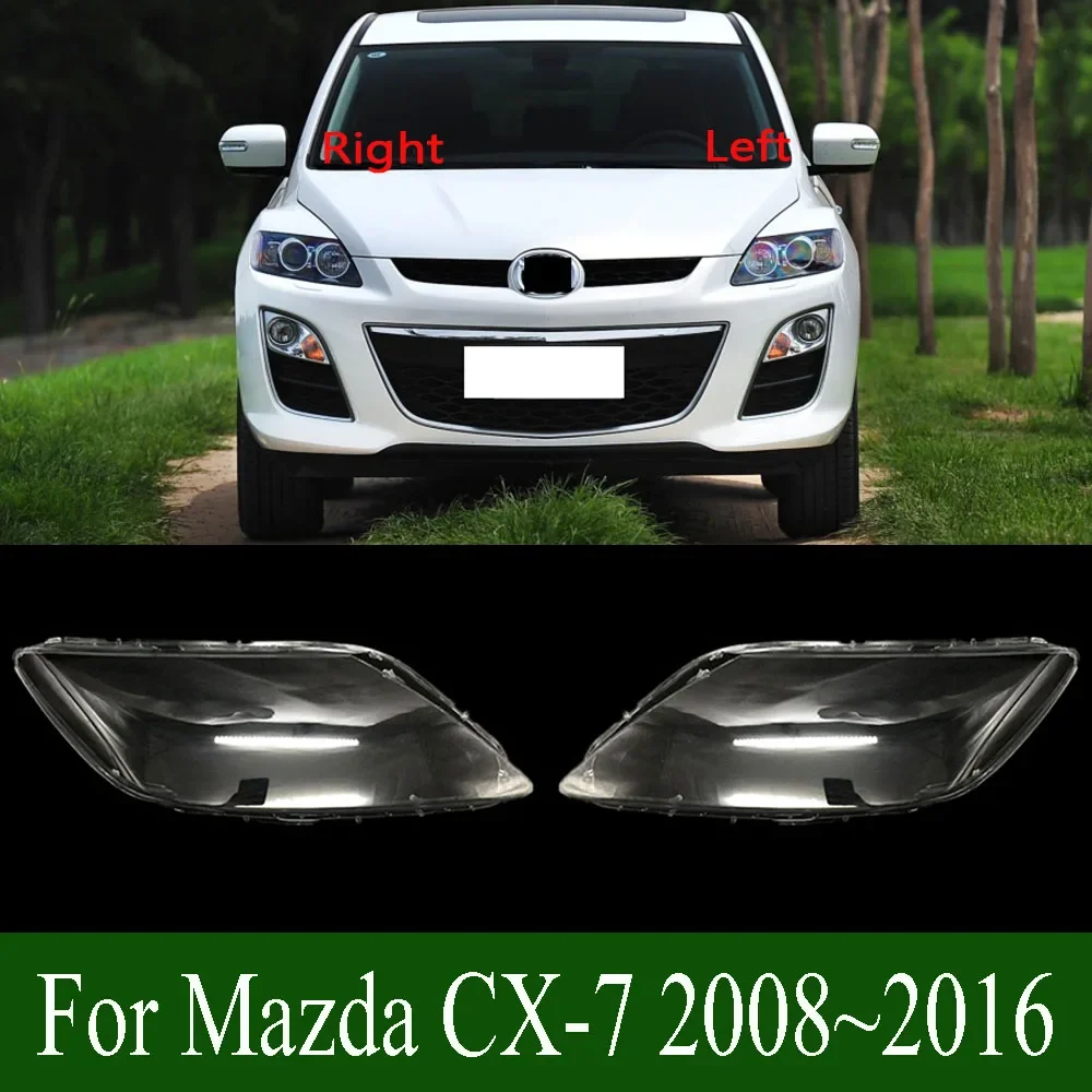 

Для Mazda CX-7 2008 ~ 2016 крышка передней фары прозрачная крышка лампы ПК абажур с защитой от трещин корпус линзы