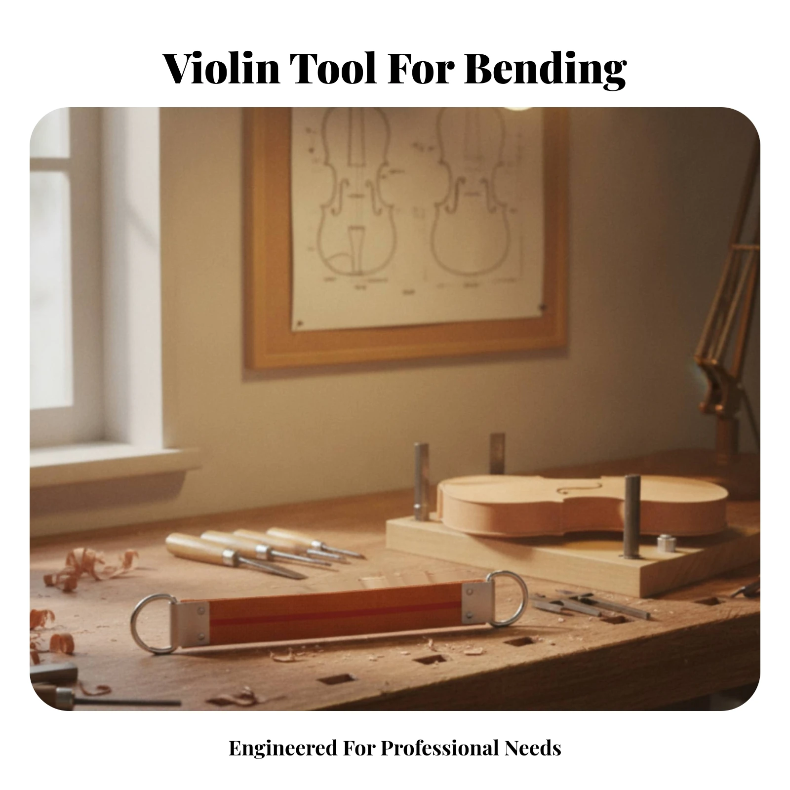 Violin Maker Strap Metal Fittings Viola Repair Strap Music Gear Narrow Rectangular for Maintenance
